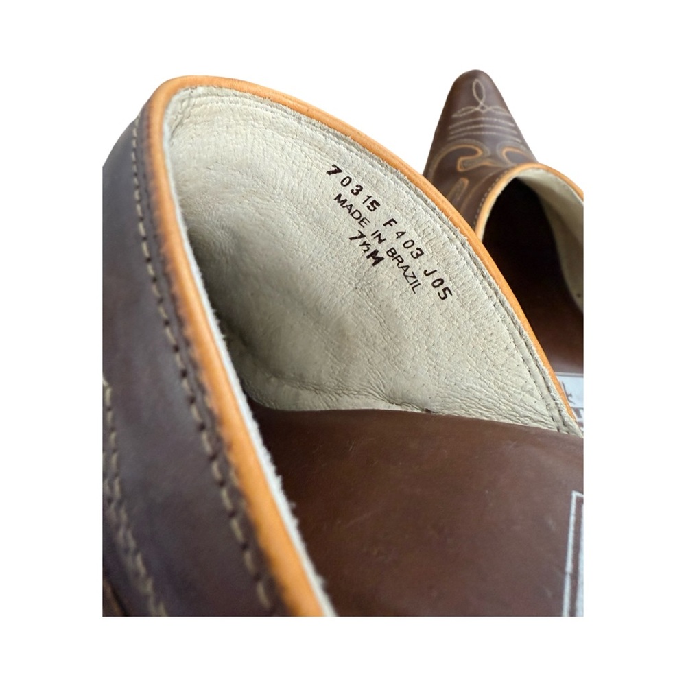 Rare Vintage Frye Phoenix Western Mules - Picture 11 of 13